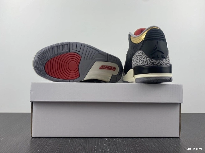 Kicked Out Shoe Store CK9246-067 Gold Jordan WMNS 3 Black Air 0813